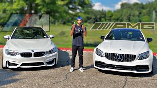 BMW M4 vs Mercedes C63s AMG  FLAT OUT DRIVE 2020 [upl. by Aicak991]