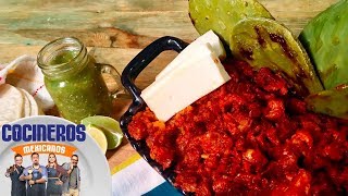 Receta Chicharrón prensado en guajillo  Cocineros Mexicanos [upl. by Eriam]