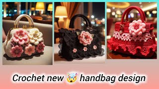 Crochet new handbag 👜 design  Crochet bag tutorial handbag [upl. by Ahtelrac]