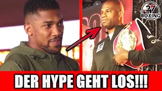 GROßER ANDRANG für ANTHONY JOSHUA bei der ANKUNFT am KAMPFORT 247 Boxing [upl. by Noitsuj]