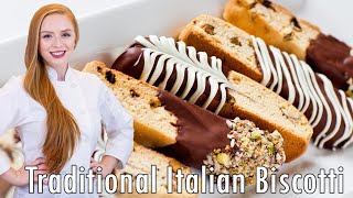 EASY Traditional Italian Biscotti Recipe  Coated in Chocolate [upl. by O'Dell840]