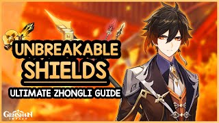 TANKIEST SHIELDS • How To Build Zhongli  Artifacts Weapons Teams Showcase  Genshin Impact [upl. by Rasecoiluj777]