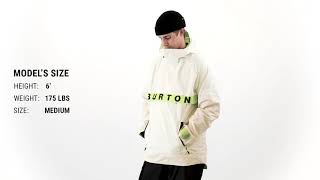 Burton Frostner Anorak Snowboard Jacket Fit Review – Tactics [upl. by Nelyahs]