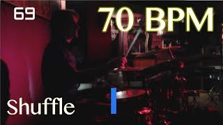 70 BPM Shuffle Beat  Drum Track [upl. by Atiana]