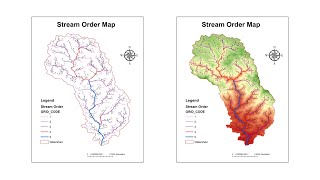 River Stream Order Map in ArcGIS  ArcGIS Tutorial 28 [upl. by Norvun452]