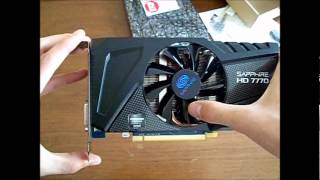 Sapphire HD 7770 Review  Unboxing testing [upl. by Kcirtemed]