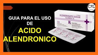 ACIDO ALENDRONICO alendronato Tabletas 💊 ►► Como USARLO INFORMACION COMPLETA ☑️ [upl. by Nevear]