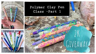 Create AWESOME Polymer Clay Pens From Items You already have Beginners Welcome Pt 1 [upl. by Boardman]