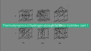 Thermodynamics of hydrogen storage by Metal Hydrides part 1 [upl. by Naesad77]