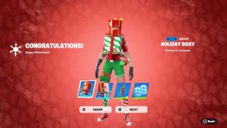 HOW TO GET HOLIDAY BOXY SKIN IN FORTNITE [upl. by Bezanson613]