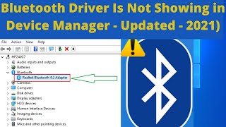 Bluetooth driver is missing in device manager windows 10  Bluetooth Not Showing in Device Manager [upl. by Ole966]