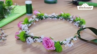 🌸 Blumenkranz selber machen 🌼 DIY BastelAnleitung ✂️ [upl. by Settle]