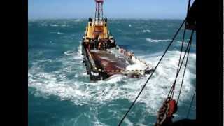 Dangerous job on deck SUPPLY TUGS OFFSHORE SERVICES [upl. by Ahsercel]