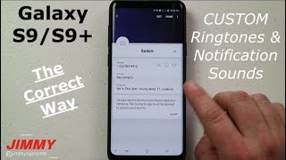 Galaxy S9S9 Setting Custom Notification amp Ringtone Sounds [upl. by Lusty]