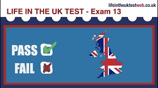 🇬🇧 Life in the UK Test  Exam 13  UPDATED 2025 🇬🇧 [upl. by Seline881]