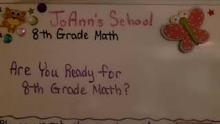 Are you ready for 8th Grade Math [upl. by Ahk613]