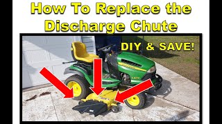 John Deere Mower Grass Chute Detail Assembly and Disassembly [upl. by Illom]