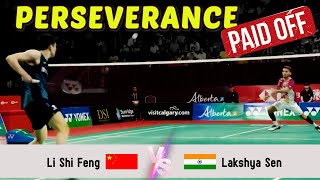 PERSEVERANCE PAID OFF  Li Shi Feng VS Lakshya Sen [upl. by Phox]