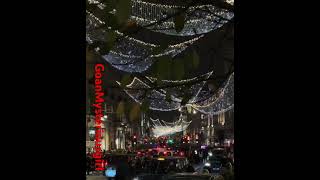 Regent street✨Christmas lights are officially onlondon christmas decor for you [upl. by Eigriv]