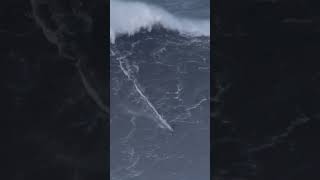 Biggest wave ever surfed at Nazare by Sebastian Steudtner surfing bigwaves nazare [upl. by Nylra489]