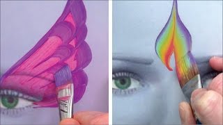 Perfect practice with 5 awesome brushes  Face Painting Made Easy PART 4 [upl. by Attenwahs485]