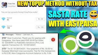 How to Topup in Free Fire With EASYPAISA And JAZZCASH Without Tax  Free Fire New Topup Method Pk [upl. by Norrahc315]