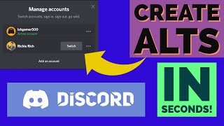 How to CREATE ALT ACCOUNTS on Discord  Switch between accounts easily in seconds [upl. by Llennyl]