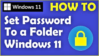 How to Set Password to Folder Windows 11 [upl. by Ceciley84]