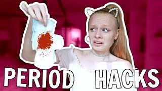 PERIOD HACKS EVERY GIRL SHOULD KNOW 😱 omg [upl. by Herriott]