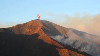 Exhilarating DC10 Firefighter Plane Pulls Off Incredible Maneuver In Silverado Canyon 9122014 [upl. by Orling]