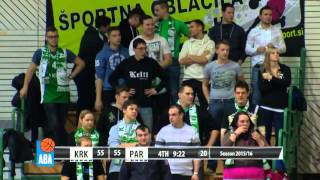 ABA Liga 201516 highlights Krka  Partizan NIS R20 1612016 [upl. by Enna]