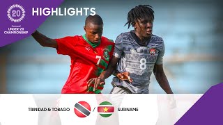 Concacaf Under20 Championship 2022 Highlights  Trinidad and Tobago vs Suriname [upl. by Tobye298]