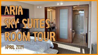 Aria Las Vegas Sky Suite Mountain View Room Tour [upl. by Liamaj736]