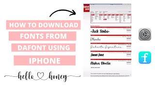 How to download Fonts from Dafont with your IPhone dafont designspace [upl. by Atokad]