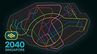 Singapore MRT Map Expansion [upl. by Raffarty987]