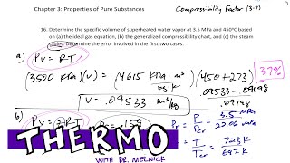 Thermodynamics  37 Ideal Gas Equation with compressibility factor example 2 [upl. by Airbmac]