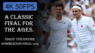 Roger Federer Vs Novak Djokovic Wimbledon 2019 Final  4K 50FPS tennis djokovic rogerfederer [upl. by Malchus]