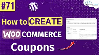 How to Create Coupon Codes in WooCommerce  WooCommerce Discount Coupons [upl. by Ailyt871]