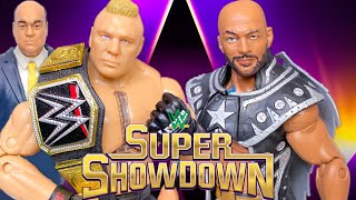 BROCK LESNAR VS RICOCHET WWE CHAMPIONSHIP ACTION FIGURE MATCH SUPER SHOWDOWN 2020 [upl. by Asemaj]