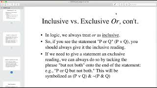 Inclusive vs Exclusive Or [upl. by Benji284]