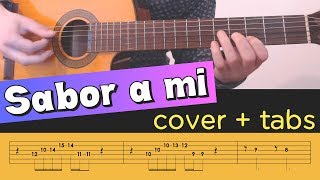 SABOR A MI on Guitar  Cover Tutorial Lesson Tabs Chords [upl. by Akram151]