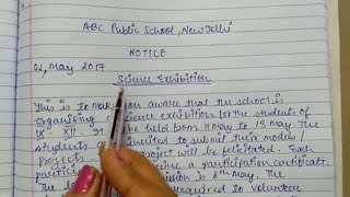 How to write a Notice  Notice Writing Class 12  Notice Format amp Sample  Notice Writing for 6  12 [upl. by Atiuqal]