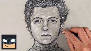 How To Draw Spiderman 🕷️ Tom Holland Sketch Tutorial Step by Step [upl. by Yulma]