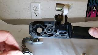 03 Honda CRV outer door handle removal [upl. by Duntson]