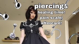 Lets talk about my piercings pain scale healing time aftercare [upl. by Notwal]