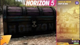 FORZA HORIZON 5 DEFIS CHASSE AU TRESOR COUP DE BOL EMPLACEMENT LOCATION TRESOR FH5 [upl. by Rist]