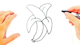 How to draw a Banana  Banana Easy Draw Tutorial [upl. by Cappello]