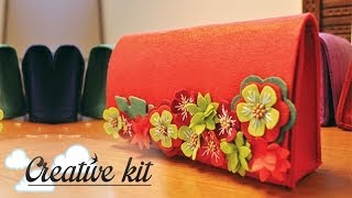 Come fare quotBorsa in feltro Mod Fioritoquot Tutorial Creative kit [upl. by Daile]