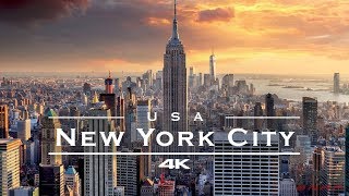 New York City NYC USA 🇺🇸  by drone 4K [upl. by Artair328]