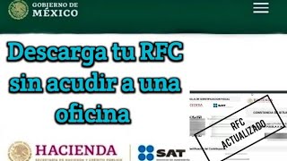 Como descargar mi RFC en el portal de SATconstancia de situación fiscal del SAT en Febrero 2023 [upl. by Dukie875]